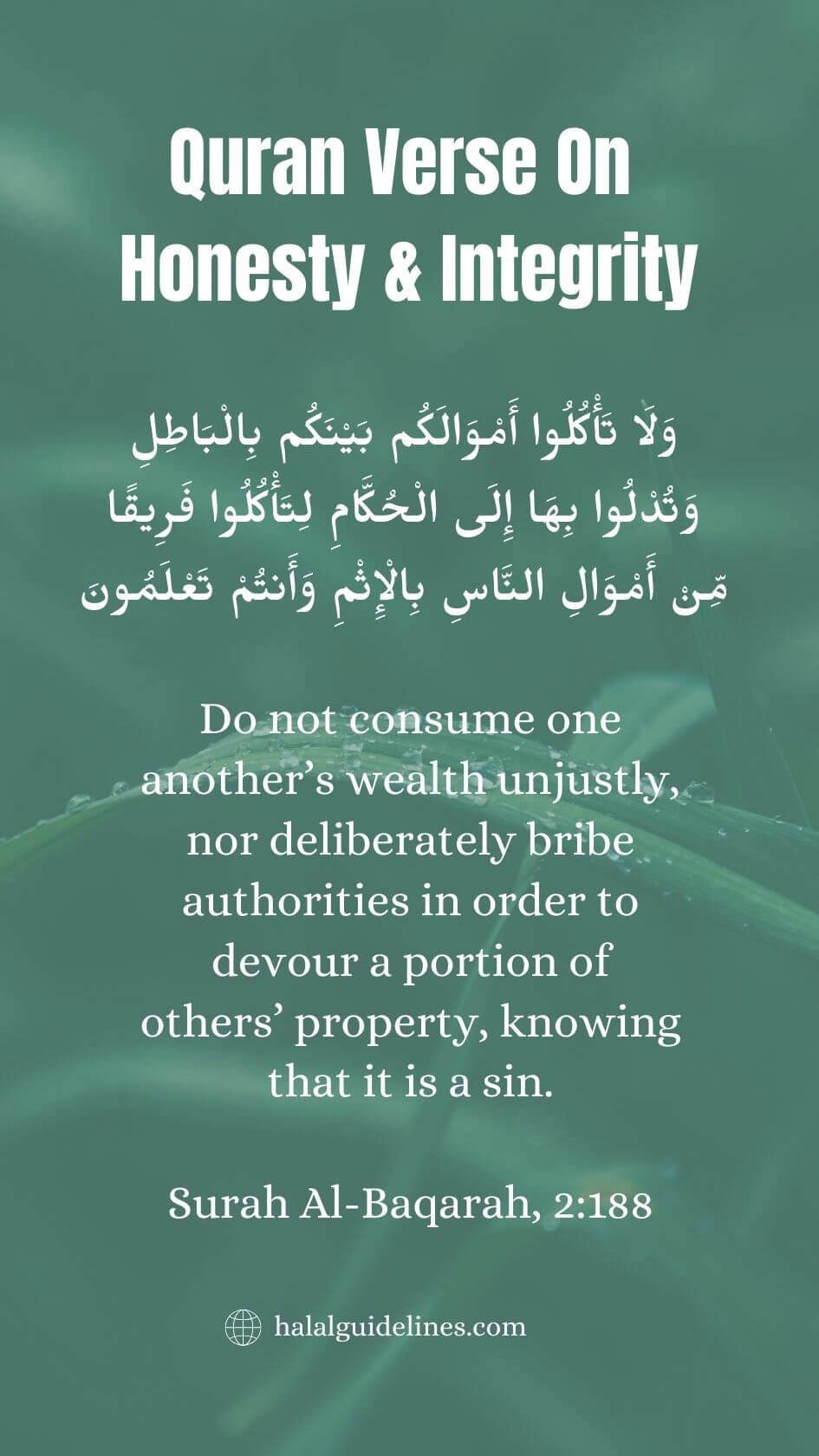 Quran Verse On Honesty And Integrity In Business