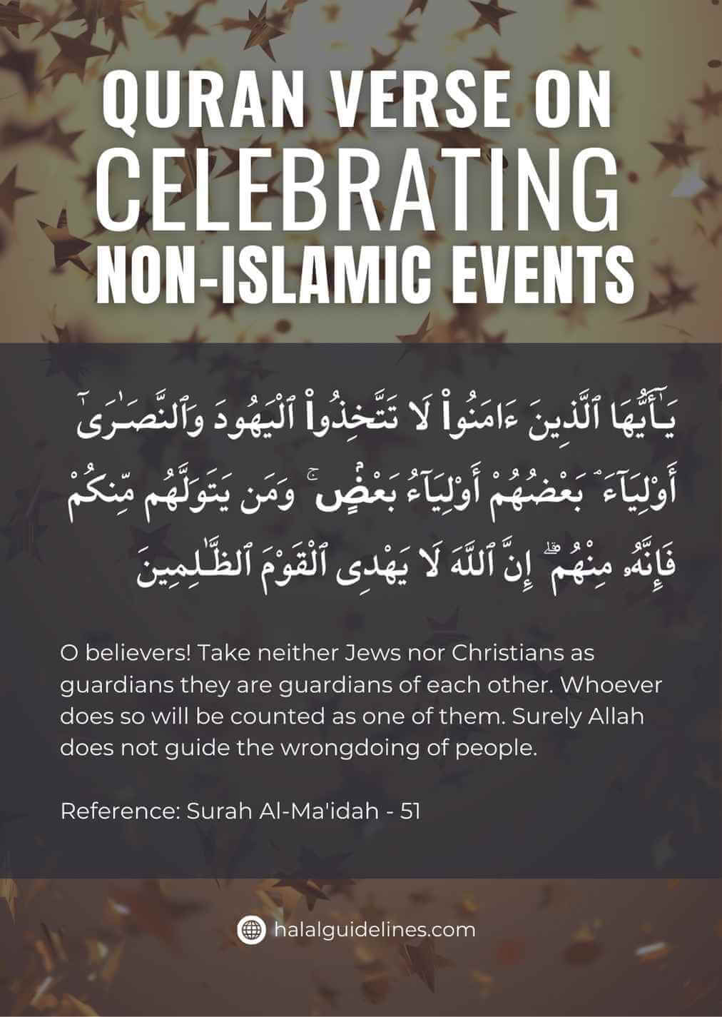 Quran Verse On Celebrating Other Religion Events