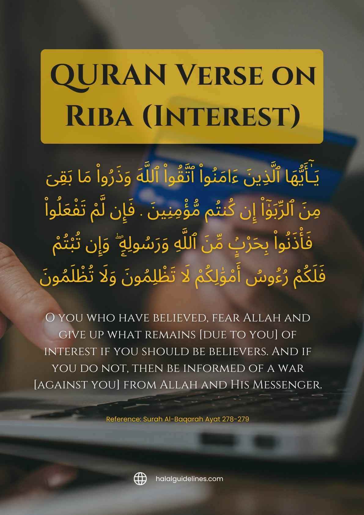 Quran mentioned Riba (Interest) as Haram Thing